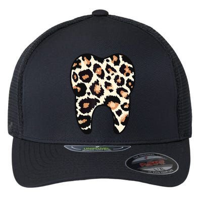 Funny Leopard Leo Dental Hygienist Teeth Assistant Dentistry Flexfit Unipanel Trucker Cap