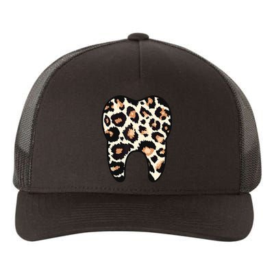 Funny Leopard Leo Dental Hygienist Teeth Assistant Dentistry Yupoong Adult 5-Panel Trucker Hat