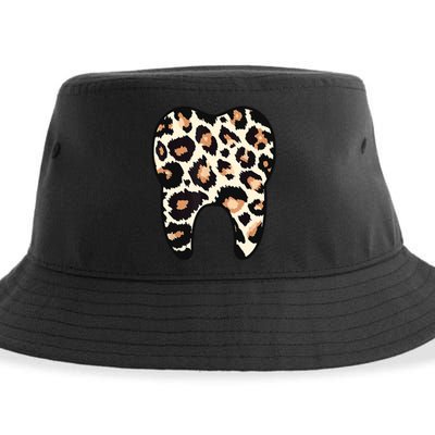 Funny Leopard Leo Dental Hygienist Teeth Assistant Dentistry Sustainable Bucket Hat