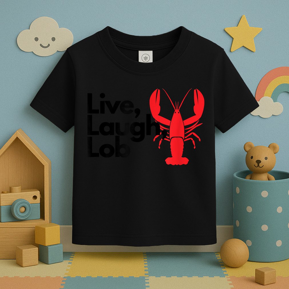 Funny Live Laugh Lob Lobster Lover Fisherman Seafood Maine Toddler T-Shirt