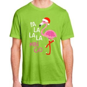 Fa La La La Mingo Flamingo Santa Pink Funny Christmas Cute Gift Adult ChromaSoft Performance T-Shirt