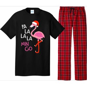 Fa La La La Mingo Flamingo Santa Pink Funny Christmas Cute Gift Pajama Set