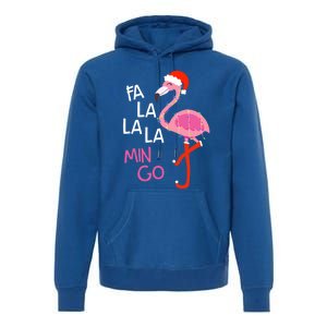 Fa La La La Mingo Flamingo Santa Pink Funny Christmas Cute Gift Premium Hoodie