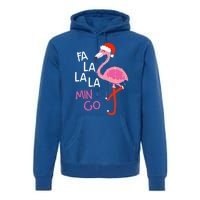 Fa La La La Mingo Flamingo Santa Pink Funny Christmas Cute Gift Premium Hoodie