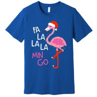 Fa La La La Mingo Flamingo Santa Pink Funny Christmas Cute Gift Premium T-Shirt