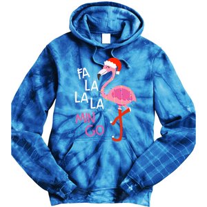 Fa La La La Mingo Flamingo Santa Pink Funny Christmas Cute Gift Tie Dye Hoodie