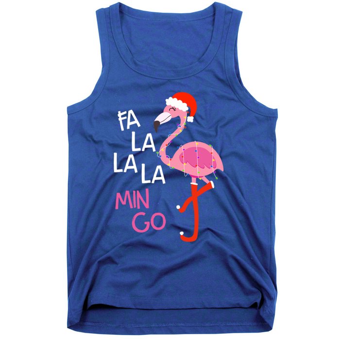 Fa La La La Mingo Flamingo Santa Pink Funny Christmas Cute Gift Tank Top