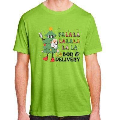 Fa La La La Labor And Delivery Nurse Funny Christmas Holiday Adult ChromaSoft Performance T-Shirt