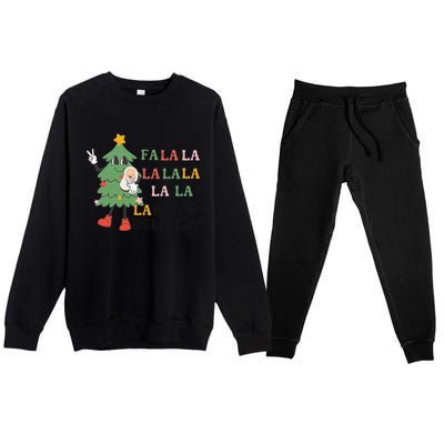 Fa La La La Labor And Delivery Nurse Funny Christmas Holiday Premium Crewneck Sweatsuit Set