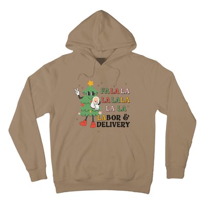 Fa La La La Labor And Delivery Nurse Funny Christmas Holiday Hoodie