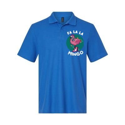 Fa La La Mingo Flamingo Chistmas Season Gift Softstyle Adult Sport Polo