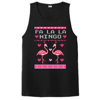 Fa la la Mingo Cute Pink Flamingo Santa Hat Merry Christmas PosiCharge Competitor Tank