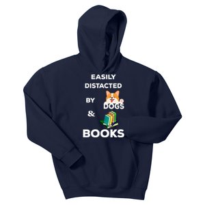 Funny Librarian Loving Dogs Gifts Books Nerds Kids Hoodie