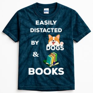 Funny Librarian Loving Dogs Gifts Books Nerds Kids Tie-Dye T-Shirt