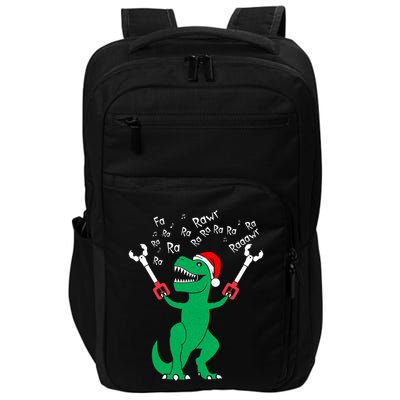 Fa La La Christmas Dinosaur Funny Fa Ra Ra Rawr Gift Impact Tech Backpack