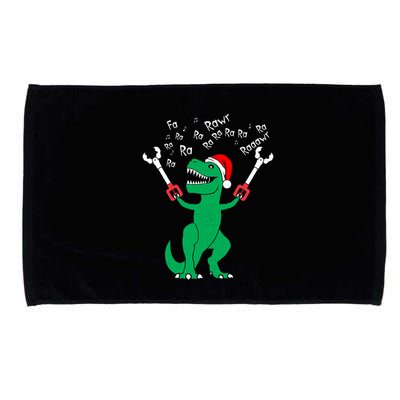 Fa La La Christmas Dinosaur Funny Fa Ra Ra Rawr Gift Microfiber Hand Towel