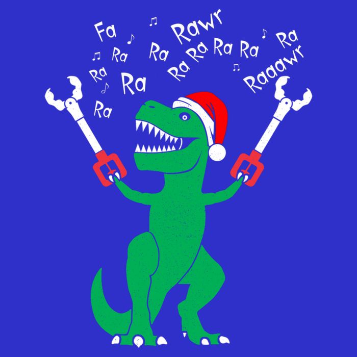 Fa La La Christmas Dinosaur Funny Fa Ra Ra Rawr Gift 16 in Basic Backpack
