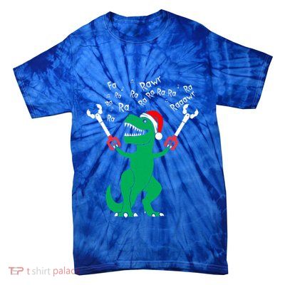Fa La La Christmas Dinosaur Funny Fa Ra Ra Rawr Gift Tie-Dye T-Shirt