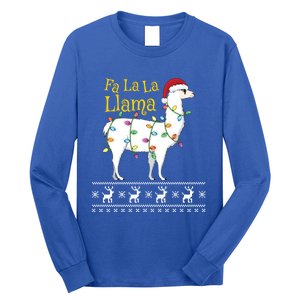 Fa La La Llama Christmas Funny Ugly Christmas Meaningful Gift Long Sleeve Shirt