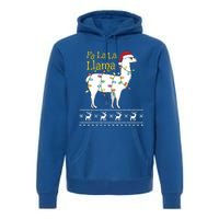 Fa La La Llama Christmas Funny Ugly Christmas Meaningful Gift Premium Hoodie