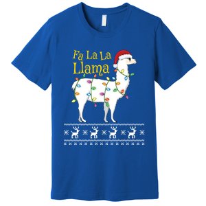 Fa La La Llama Christmas Funny Ugly Christmas Meaningful Gift Premium T-Shirt