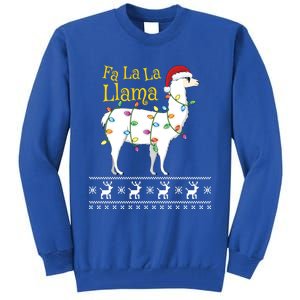 Fa La La Llama Christmas Funny Ugly Christmas Meaningful Gift Tall Sweatshirt