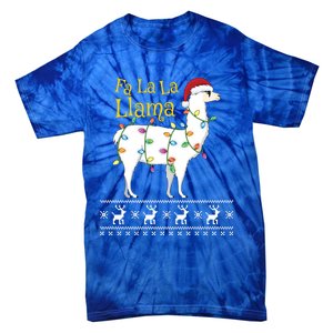 Fa La La Llama Christmas Funny Ugly Christmas Meaningful Gift Tie-Dye T-Shirt