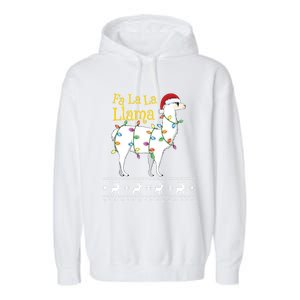 Fa La La Llama Christmas Funny Ugly Christmas Meaningful Gift Garment-Dyed Fleece Hoodie