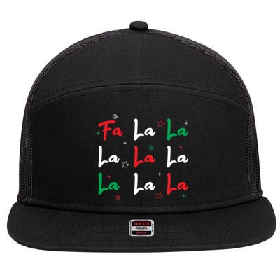 Fa La La Christmas Singer Great Gift 7 Panel Mesh Trucker Snapback Hat