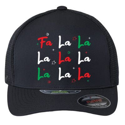 Fa La La Christmas Singer Great Gift Flexfit Unipanel Trucker Cap