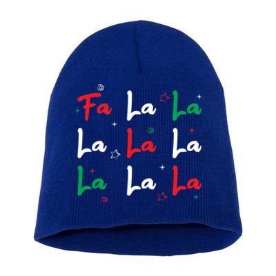 Fa La La Christmas Singer Great Gift Short Acrylic Beanie