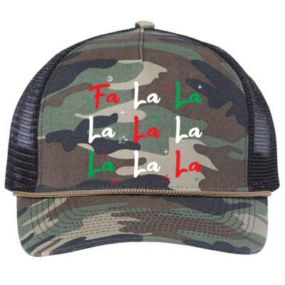 Fa La La Christmas Singer Great Gift Retro Rope Trucker Hat Cap