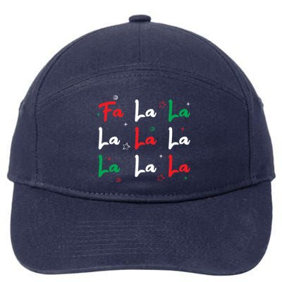 Fa La La Christmas Singer Great Gift 7-Panel Snapback Hat