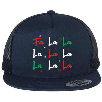 Fa La La Christmas Singer Great Gift Flat Bill Trucker Hat