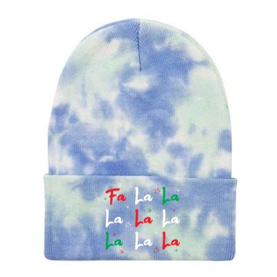 Fa La La Christmas Singer Great Gift Tie Dye 12in Knit Beanie