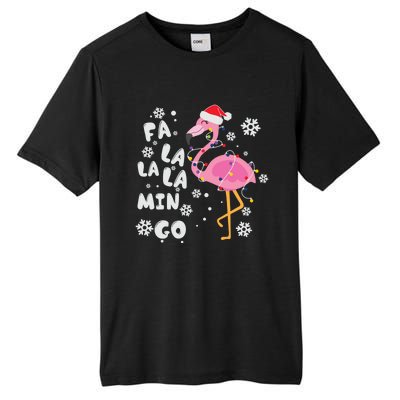 Fa La La La Mingo Christmas Day Pink Flamingo Merry Xmas Gift Tall Fusion ChromaSoft Performance T-Shirt