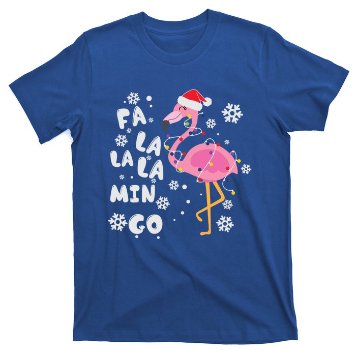 Fa La La La Mingo Christmas Day Pink Flamingo Merry Xmas Gift T-Shirt