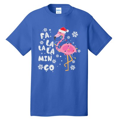 Fa La La La Mingo Christmas Day Pink Flamingo Merry Xmas Gift Tall T-Shirt