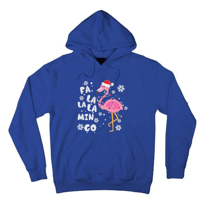 Fa La La La Mingo Christmas Day Pink Flamingo Merry Xmas Gift Tall Hoodie