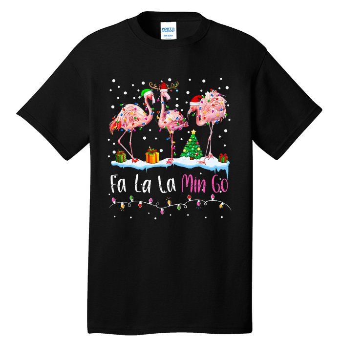 Fa La La La Mingo Flamingo Christmas Tall T-Shirt