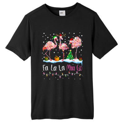 Fa La La La Mingo Flamingo Christmas Tall Fusion ChromaSoft Performance T-Shirt