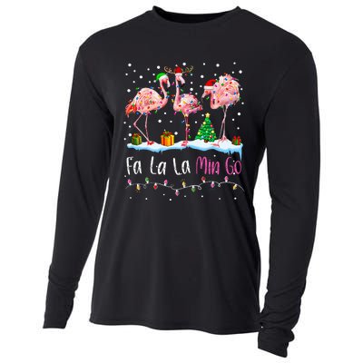 Fa La La La Mingo Flamingo Christmas Cooling Performance Long Sleeve Crew