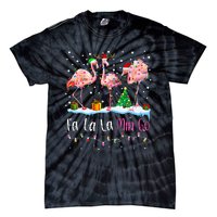 Fa La La La Mingo Flamingo Christmas Tie-Dye T-Shirt