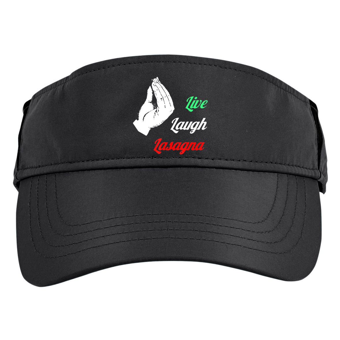 Funny Live Laugh Lasagna Tshirt Funny Lasagna Lovers Adult Drive Performance Visor