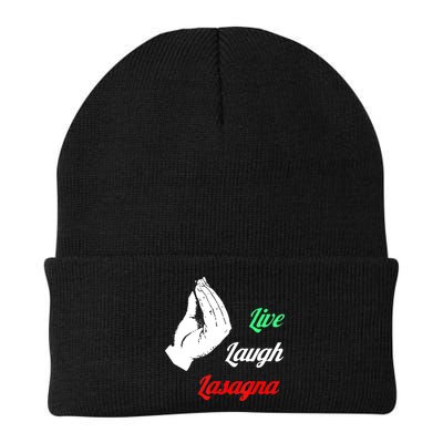 Funny Live Laugh Lasagna Tshirt Funny Lasagna Lovers Beanie
