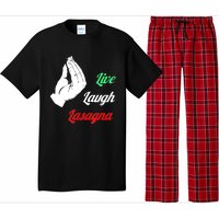 Funny Live Laugh Lasagna Tshirt Funny Lasagna Lovers Pajama Set