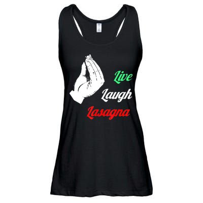 Funny Live Laugh Lasagna Tshirt Funny Lasagna Lovers Ladies Essential Flowy Tank