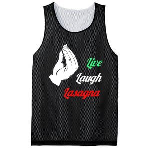 Funny Live Laugh Lasagna Tshirt Funny Lasagna Lovers Mesh Reversible Basketball Jersey Tank