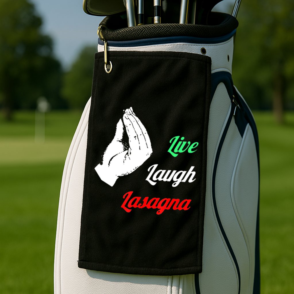 Funny Live Laugh Lasagna Tshirt Funny Lasagna Lovers Golf Towel