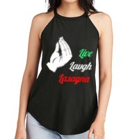 Funny Live Laugh Lasagna Tshirt Funny Lasagna Lovers Women's Perfect Tri Rocker Tank